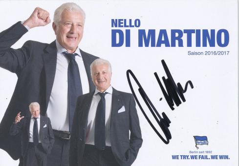 Nello Di Martino  2016/2017  Hertha BSC Berlin Fußball Autogrammkarte original signiert 
