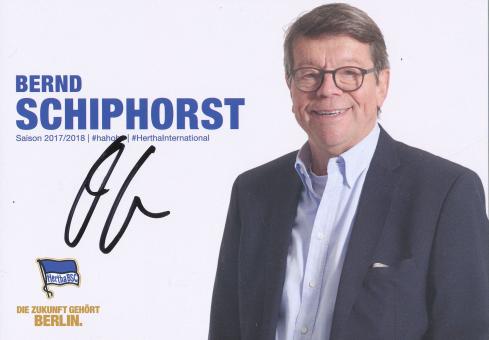 Bernd Schiphorst  2016/2017  Hertha BSC Berlin Fußball Autogrammkarte original signiert 