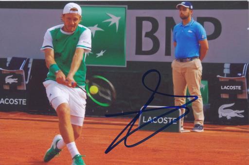 Lucas Pouille  Frankreich  Tennis  Foto original signiert 