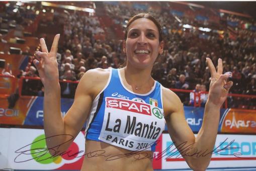 Simona La Mantia  Italien  Leichtathletik Foto original signiert 