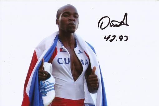Omar Cisneros  Kuba  Leichtathletik Foto original signiert 
