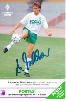 Alexander Malchow  SV Werder Bremen Fußball Autogrammkarte original signiert 