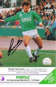 Günter Hermann  SV Werder Bremen Fußball Autogrammkarte original signiert 