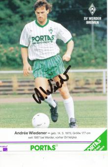Andree Wiedener  SV Werder Bremen Fußball Autogrammkarte original signiert 