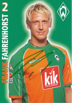 Frank Fahrenhorst  2005/2006  SV Werder Bremen Fußball Autogrammkarte original signiert 