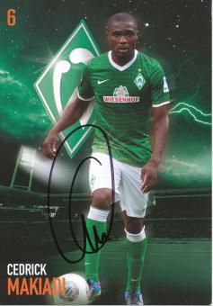 Cedrik Makiadi  2013/2014  SV Werder Bremen Fußball Autogrammkarte original signiert 