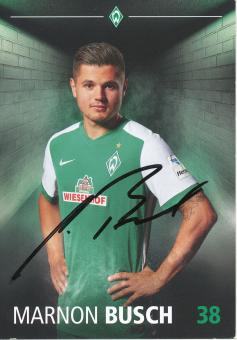 Marnon Busch  2015/2016  SV Werder Bremen Fußball Autogrammkarte original signiert 