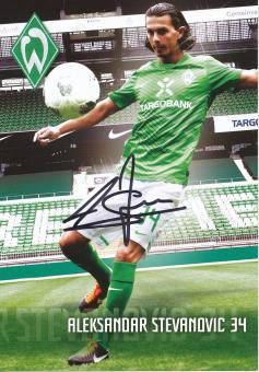 Aleksandar Stevanovic  2011/2012  SV Werder Bremen Fußball Autogrammkarte original signiert 
