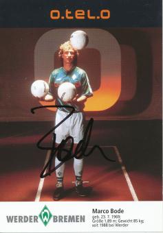 Marco Bode  1997/98  SV Werder Bremen Fußball Autogrammkarte original signiert 