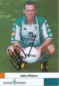 Andree Wiedener  2000/2001  SV Werder Bremen Fußball Autogrammkarte original signiert 