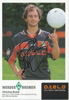 Christian Brand  1998/99  SV Werder Bremen Fußball Autogrammkarte original signiert 
