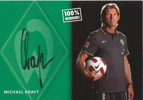 Michael Kraft  2010/2011   SV Werder Bremen Fußball Autogrammkarte original signiert 