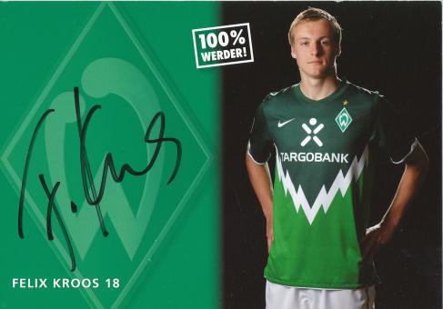 Felix Kroos  2010/2011   SV Werder Bremen Fußball Autogrammkarte original signiert 