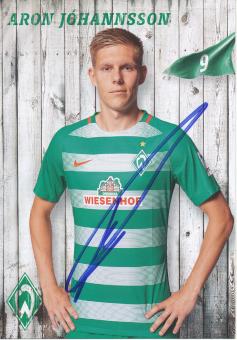 Aron Johannsson   2016/2017   SV Werder Bremen Fußball Autogrammkarte original signiert 