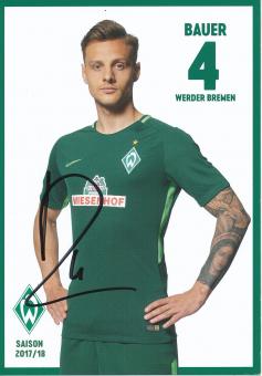 Robert Bauer  2017/2018   SV Werder Bremen Fußball Autogrammkarte original signiert 