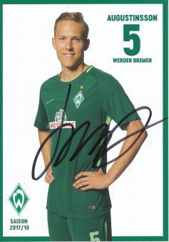 Ludwig Augustinsson  2017/2018   SV Werder Bremen Fußball Autogrammkarte original signiert 