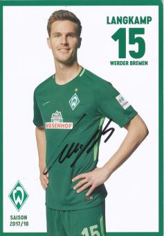 Sebastian Langkamp  2017/2018   SV Werder Bremen Fußball Autogrammkarte original signiert 