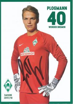 Luca Plogmann  2017/2018   SV Werder Bremen Fußball Autogrammkarte original signiert 