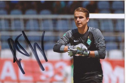 Luca Plogmann  SV Werder Bremen Fußball Foto original signiert 
