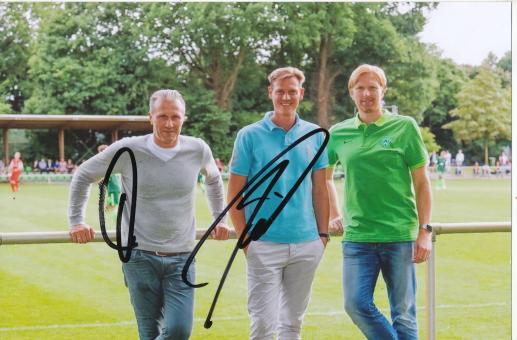 Tim Borowski & Wolter  SV Werder Bremen Fußball Foto original signiert 
