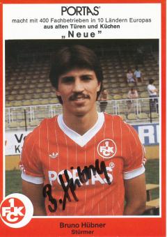 Bruno Hübner  1981/82  FC Kaiserslautern  Fußball Autogrammkarte original signiert 