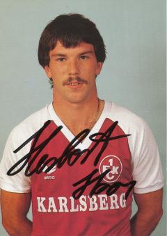 Herbert Hoos  1985/86  FC Kaiserslautern  Fußball Autogrammkarte original signiert 