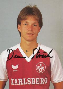Denni Strich  1985/86  FC Kaiserslautern  Fußball Autogrammkarte original signiert 