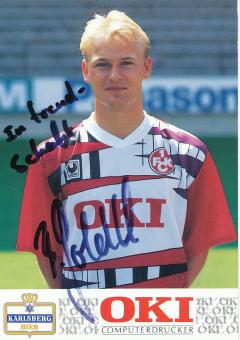 Bjarne Goldbaek  1991/92  FC Kaiserslautern  Fußball Autogrammkarte original signiert 