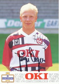 Jürgen Degen  1991/92  FC Kaiserslautern  Fußball Autogrammkarte original signiert 