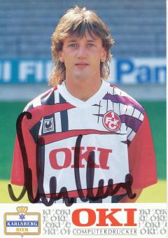 Uwe Scherr  1991/92  FC Kaiserslautern  Fußball Autogrammkarte original signiert 