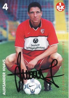 Aleksandr Knavs  2001/2002  FC Kaiserslautern  Fußball Autogrammkarte original signiert 