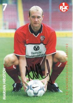 Marian Hristov  2001/2002  FC Kaiserslautern  Fußball Autogrammkarte original signiert 