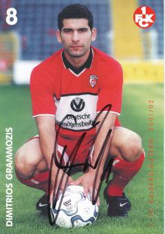 Dimitrios Grammozis  2001/2002  FC Kaiserslautern  Fußball Autogrammkarte original signiert 
