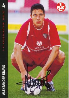 Aleksander Knavs  2002/2003  FC Kaiserslautern  Fußball Autogrammkarte original signiert 