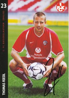 Thomas Riedl  2002/2003  FC Kaiserslautern  Fußball Autogrammkarte original signiert 