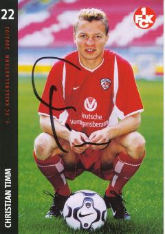 Christian Timm  2002/2003  FC Kaiserslautern  Fußball Autogrammkarte original signiert 