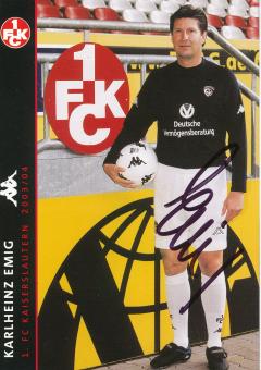 Karlheinz Emig  2003/2004  FC Kaiserslautern  Fußball Autogrammkarte original signiert 