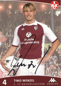 Timo Wenzel  2004/2005  FC Kaiserslautern  Fußball Autogrammkarte original signiert 