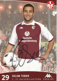 Selim Teber  2004/2005  FC Kaiserslautern  Fußball Autogrammkarte original signiert 