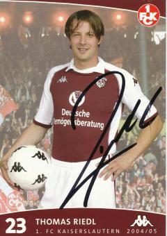 Thomas Riedl  2004/2005  FC Kaiserslautern  Fußball Autogrammkarte original signiert 