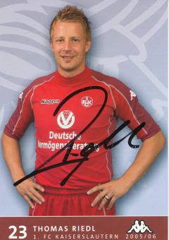 Thomas Riedl  2005/2006  FC Kaiserslautern  Fußball Autogrammkarte original signiert 