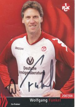 Wolfgang Funkel  2007/2008  FC Kaiserslautern  Fußball Autogrammkarte original signiert 