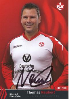 Thomas Neubert  2007/2008  FC Kaiserslautern  Fußball Autogrammkarte original signiert 
