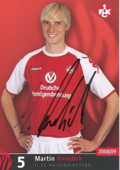 Martin Amedick  2008/2009  FC Kaiserslautern  Fußball Autogrammkarte original signiert 