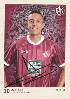 Chadli Amri  2010/2011  FC Kaiserslautern  Fußball Autogrammkarte original signiert 