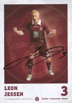 Leon Jessen  2011/2012  FC Kaiserslautern  Fußball Autogrammkarte original signiert 