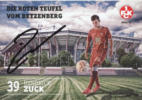 Hendrick Zuck  2012/2013  FC Kaiserslautern  Fußball Autogrammkarte original signiert 