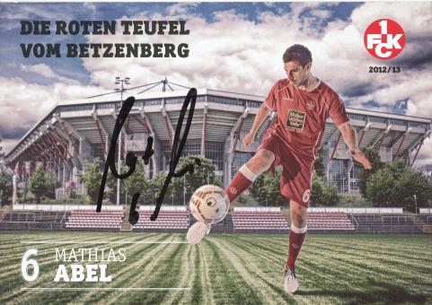Mathias Abel  2012/2013  FC Kaiserslautern  Fußball Autogrammkarte original signiert 