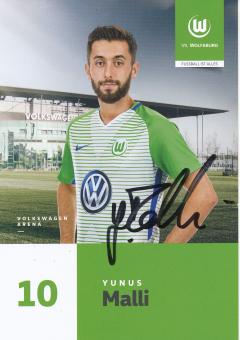 Yunus Malli  2017/2018  VFL Wolfsburg  Fußball Autogrammkarte original signiert 