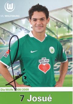 Josue  2008/2009  VFL Wolfsburg  Fußball Autogrammkarte original signiert 